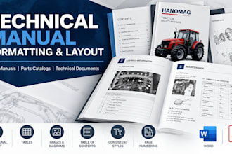 format and edit technical manuals and industrial documents