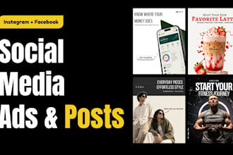 design instagram and facebook ad creatives and posts