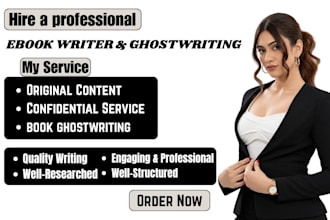 write a well researched ebook and provide book ghostwriting