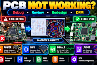 troubleshoot debug fix pcb schematic dfm redesign manufacturing error gerber fix