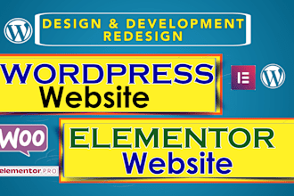 do wordpress website design with elementor and elementor pro