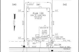 create a texas residential site plan for permit projects