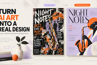 refine your ai generated poster or flyer into a print ready design