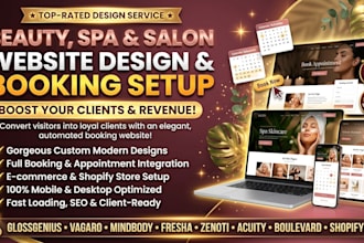 design glossgenius online beauty spa salon skincare booking website design