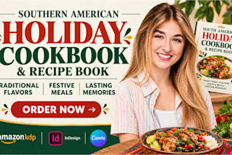 layout and design southern american holiday cookbook and recipe book
