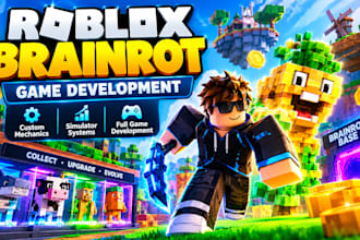 develop roblox brainrot game simulator and full game mechanics