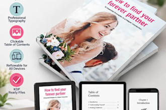 do book formatting and layout design, ebook formatting, report and pdf