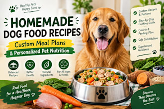 formulate balanced homemade dog and cat food recipes and pet nutrition plans