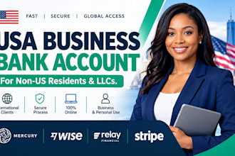 setup USA business bank account for non USA resident with llc