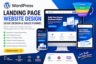 build landing page design wordpress one page landing page website design