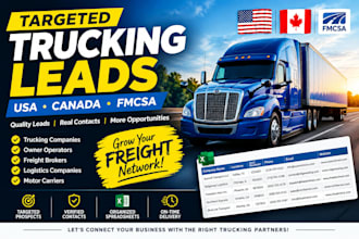 generate targeted fmcsa trucking leads for dispatcher and brokers
