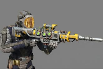 create custom 3d weapons, armor, fallout characters and environments