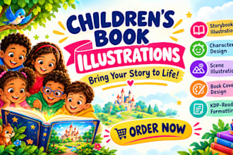 create custom childrens book illustrations and storybook art