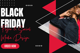 design black friday flyer, sale poster, banner and social media post
