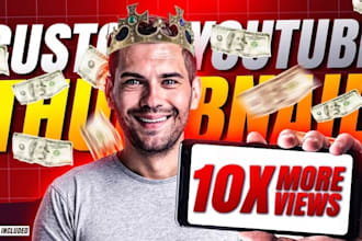 design custom high CTR thumbnails for your channel