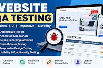 test your website and provide a detailed bug report
