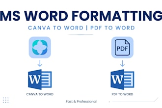 do ms word formatting and data entry