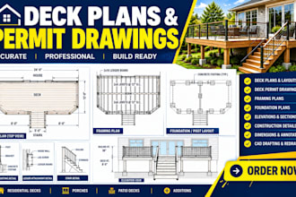create deck plans, framing plans and permit drawings