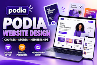 design podia website expert setup online course website with podia design