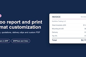 customize odoo reports print formats and invoices
