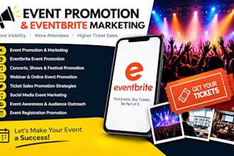 event promotion, ticket sales, webinar, concert, shows eventbrite marketing
