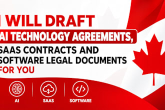 draft ai technology agreements, saas contracts and software legal documents