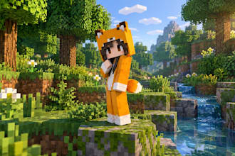 create minecraft 3d model blockbench low poly game assets texture game art skin