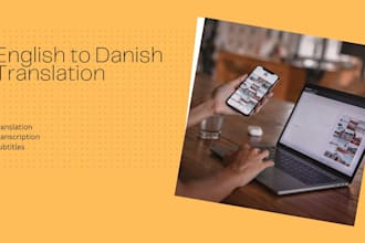 translate english to danish or transcribe danish audio as a native speaker