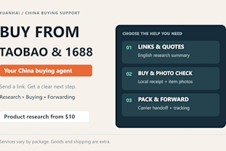 be your taobao and 1688 buying agent in china