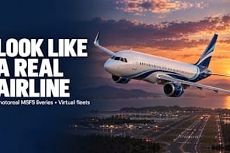 do a custom airplane livery, for msfs livery in flight simulator