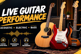 perform custom live acoustic bass and 12string guitar tracks