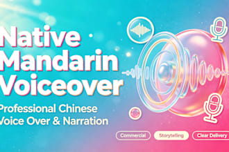 record professional native mandarin chinese female voiceover