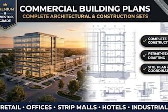 design complete commercial building plans and construction sets