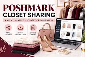 manually share your poshmark closet and organize listings