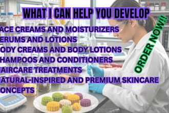 develop cosmetic, skincare, nutrition and supplement formulations