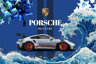 design modern automotive and créative graphie posters