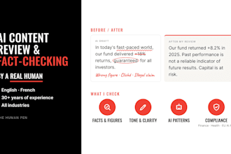 review, edit and fact check your ai business content in english or french