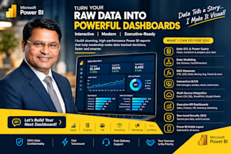design an interactive power bi dashboard and custom dax reports