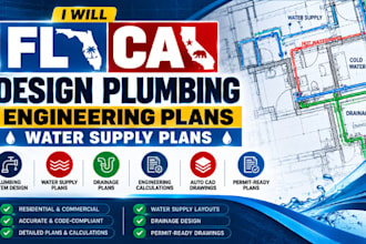 fl ca design plumbing engineering plans water supply plans