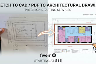 convert PDF, sketch to precise cad