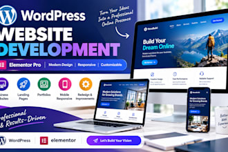 build worpress elementor pro wordpress developer website development