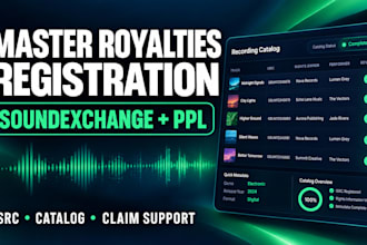 register your recordings with soundexchange and ppl for master royalties