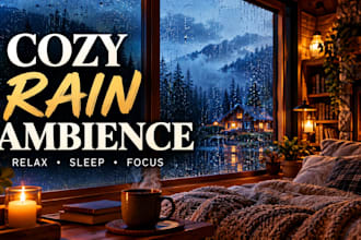 create cozy rain ambience videos with realistic relaxing sounds for youtube