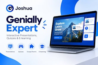 create interactive genially presentations, quizzes, escape rooms and elearning