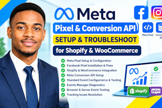 set up facebook pixel and fix meta pixel and conversion API tracking for shopify