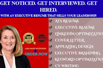 write a professional executive resume for CEO vp director and senior roles