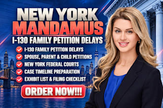 draft a new york federal mandamus petition for I 130 family visa delays