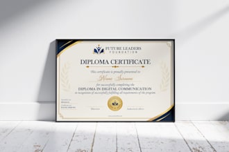 design professional custom certificates and diplomas
