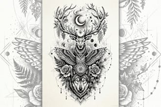 design professional creative tattoo design