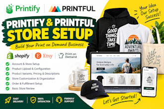 setup printify and printful store setup